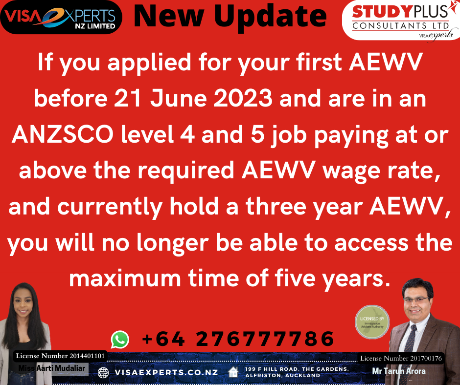 AEWV Accredited Employer Work Visa changes